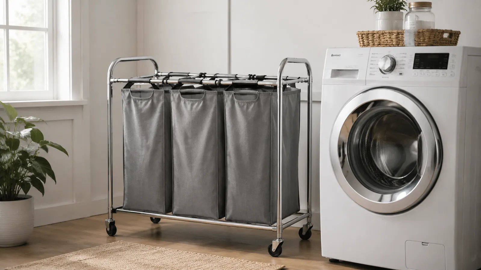 How to Sort Laundry Efficiently Using a Rolling Cart System
