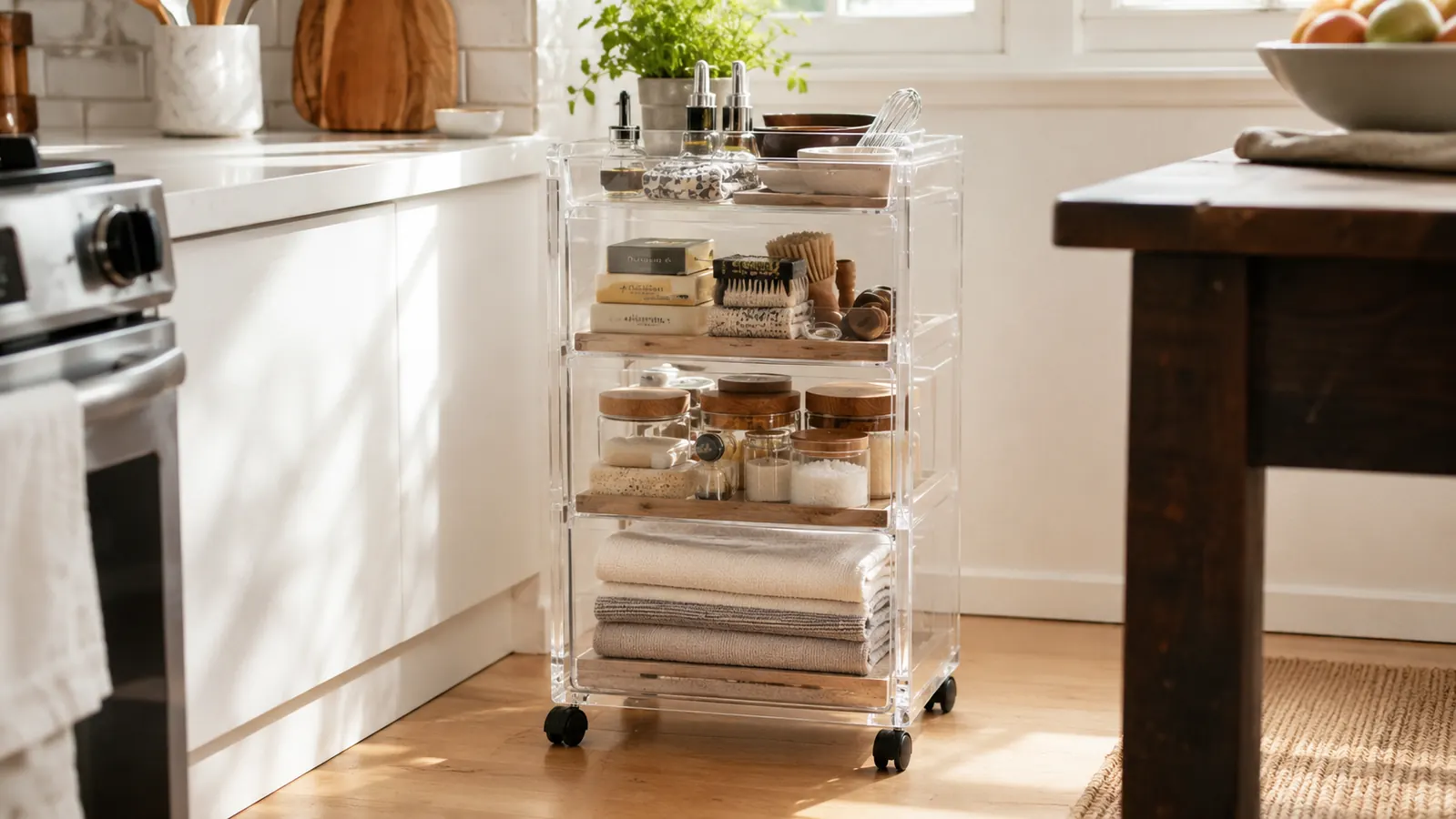 How to Use a Rolling Storage Cart to Organize Any Room in Your Home